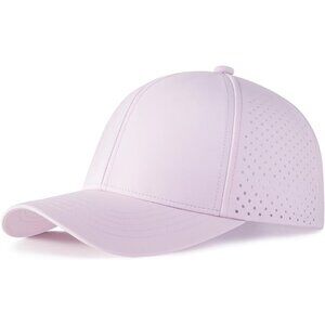 Men Baseball Cap Purple Camouflage Laser Cut Mesh Ball Curved Brim Hat